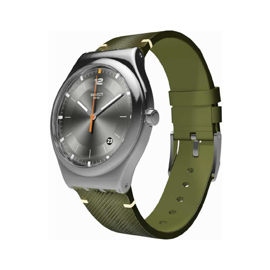 Swatch Irony tic-green grigio silicone quadrante orologio da polso unisex YWS425
