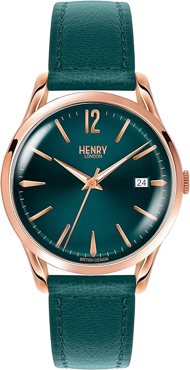 Henry London Orologio Analogico Quarzo Unisex con Cinturino in Pelle